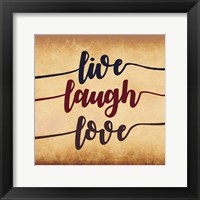 Framed Live Laugh Love-Aged Script