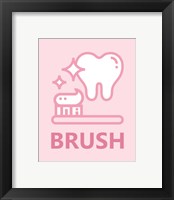 Framed 'Girl's Bathroom Task-Brush' border=