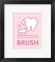 Framed 'Girl's Bathroom Task-Brush' border=