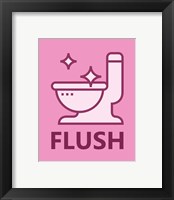 Framed 'Girl's Bathroom Task-Flush' border=