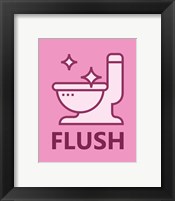 Framed 'Girl's Bathroom Task-Flush' border=