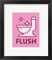 Framed 'Girl's Bathroom Task-Flush' border=