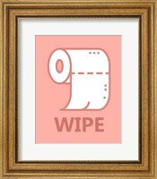 Framed 'Girl's Bathroom Task-Wipe' border=