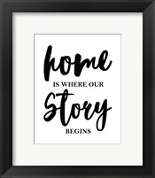 Framed Home Is Where Our Story Begins-Script