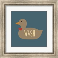 Framed Duck Family Boy Wash