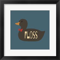 Duck Family Boy Floss Framed Print