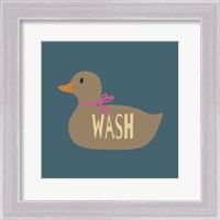 Framed Duck Family Girl Wash