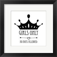 Framed Girls Only Crown White