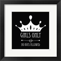 Framed Girls Only Crown Black