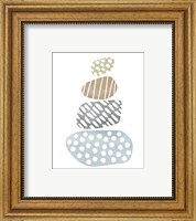 Framed 'River Stones II' border=