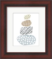 Framed 'River Stones II' border=