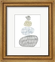 Framed 'River Stones I' border=