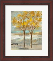 Framed 'Golden Tree and Fog II' border=