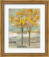 Framed 'Golden Tree and Fog II' border=