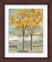 Framed 'Golden Tree and Fog II' border=