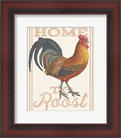 Framed 'Home to Roost II' border=