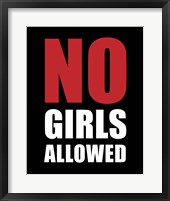 Framed No Girls Allowed - Black