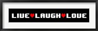 Framed Live Laugh Love -  Black Panoramic