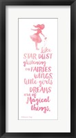 Little Girls Dreams Framed Print