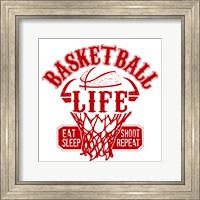 Framed Basketball Life Red