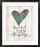 Framed Grateful Hearts