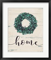 Home Wreath (vertical) Framed Print