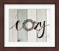 Framed 'Cozy Rustic Wreath II' border=