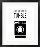 Framed 'Let's Get Ready To Tumble - White' border=