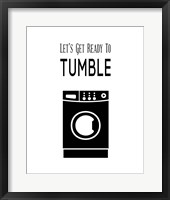 Framed 'Let's Get Ready To Tumble - White' border=