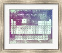 Framed Periodic Table Purple Grunge Background