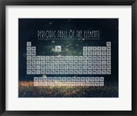 Framed Periodic Table Gold Dust - Blue