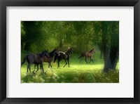 Framed Running Horses