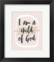 Framed I am a Child of God Dot Pattern