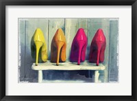 Framed Vintage Fashion Colorful Heels