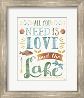Framed 'Lake Love I' border=