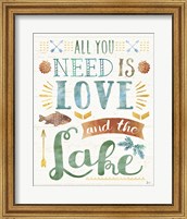 Framed 'Lake Love I' border=