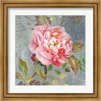 Framed 'Peonies and Paisley II' border=