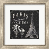 Framed 'Vive Paris V' border=