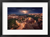 Framed Lightning Over Bryce Canyon