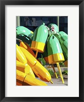 Vibrant Buoys I Framed Print