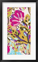 Framed Pink Boho Floral I