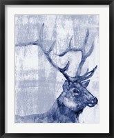 Indigo Elk Framed Print