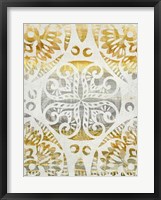 Tapestry Rosette I Framed Print