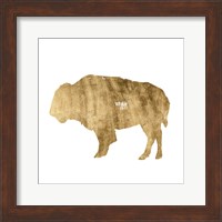 Framed 'Brushed Gold Animals I' border=