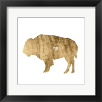 Framed 'Brushed Gold Animals I' border=