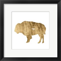 Framed 'Brushed Gold Animals I' border=