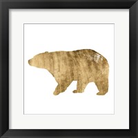 Framed 'Brushed Gold Animals II' border=