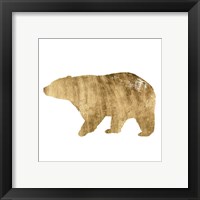 Framed 'Brushed Gold Animals II' border=