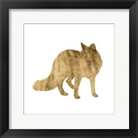 Framed 'Brushed Gold Animals III' border=