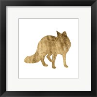 Framed 'Brushed Gold Animals III' border=